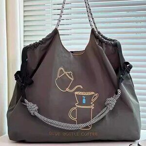 Ball & Chains Shopping Tote with crossbody strap - Grey